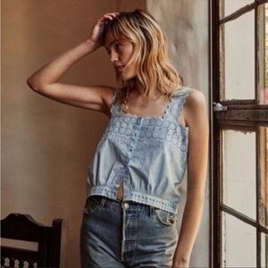 Doen Estelle Tank in Blue Bluebird Size XXS